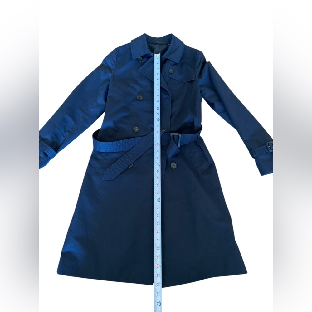 Uniqlo navy trench coat XS EUC! - Picture 2 of 4